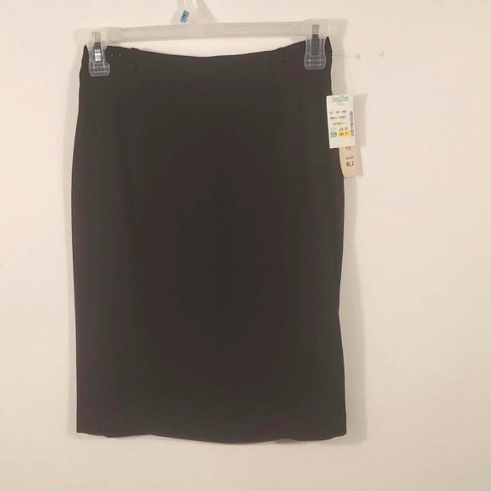 Size 10 Black Pencil Skirt Work Office Sheath NWT